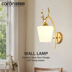 Modern LED Wall Light Nordic Creative E27 Deer Head Iron Art Decorative Light Living Room Bedroom Bedside Corridor Home Light