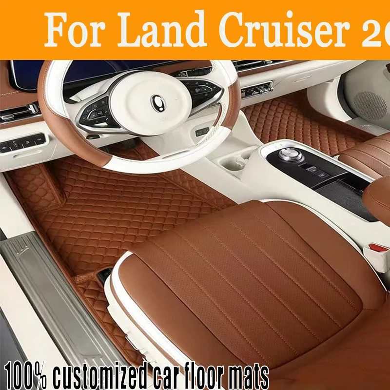 

Custom Automotive Car Floor Mats For Land Cruiser 200 2007 2008 2009 2010 Auto Luxury Leather Men Women Car Mats Full Coverage