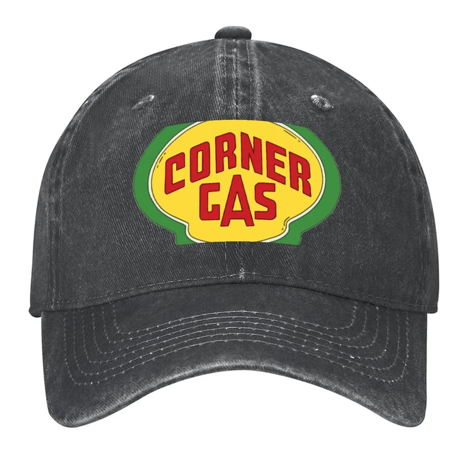 

Corner Gas Logo Wwhite Text Essential Baseball Cap sun caps hats for men funny hat Wild Ball Hat Women's Golf Wear Men's