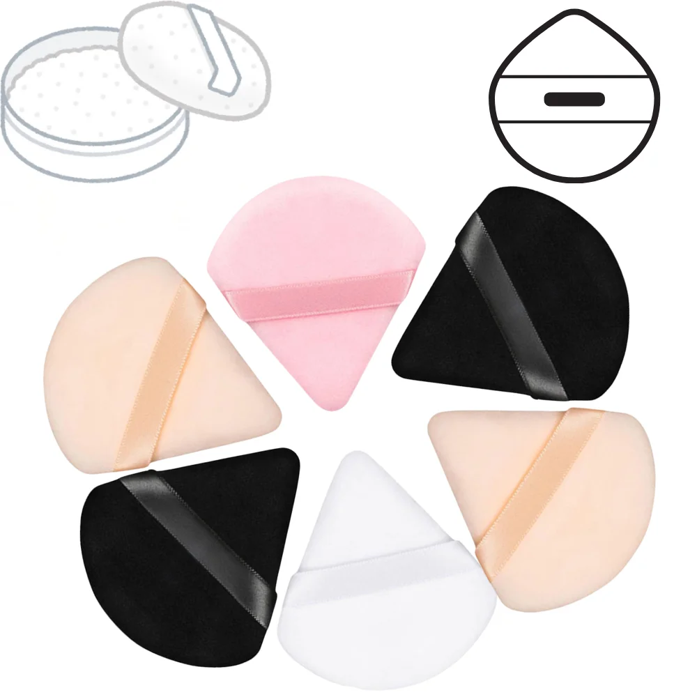 مثلث المخملية مسحوق نفخة الوجه ماكياج الإسفنج مستحضرات التجميل قابل للغسل خفيفة الوزن ماكياج أداة التجميل الإسفنج مستحضرات التجميل العرض 5 قطع