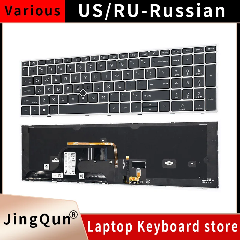 Replacement US/RU Russian Backlit Laptop Keyboard For HP ZBOOK Fury 15 G7/G8 Fury 15.6 inch G7/G8 C13C-5 Notebook PC