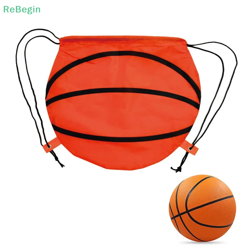 210D Tragbare Polyester Basketball Kordelzug Taschen Schulter Rucksack Fußball Rugby Lagerung Sporttasche Outdoor Sport Reisen