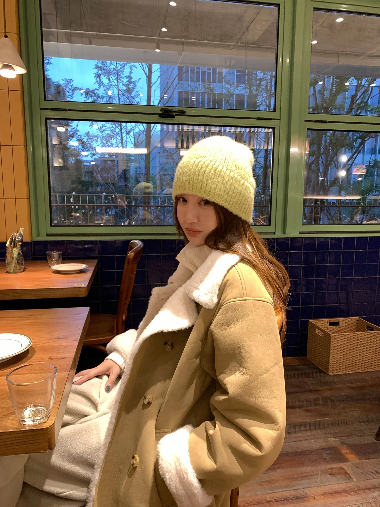 

Eco-Friendly Fur Vest ort Coat Women's Commuter Sle Double Breasted Polyester Blend Loose Fit New Rich Plu Windbreaker