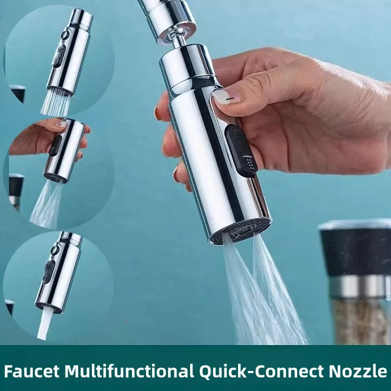 

1pc Kitchen Faucet Aerator Faucet 3 Modes Bathroom Anti-splash Sprayer Kitchen Taps Anti-Splash Tap Booster Shower Filter