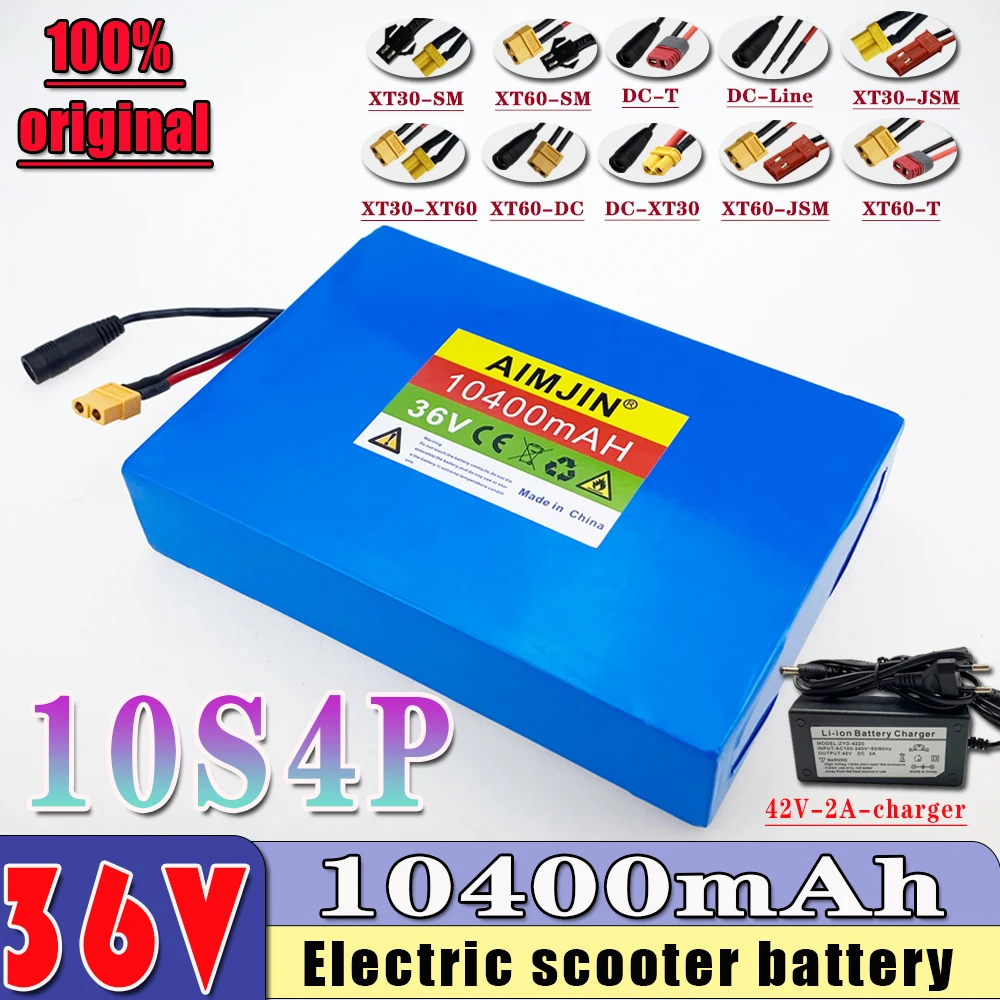 

36V 10400mAh 10S4P Lithium-ion Battery Pack Suitable for Bicycles, Cars, and Electric Scooters,with Built-in BMS