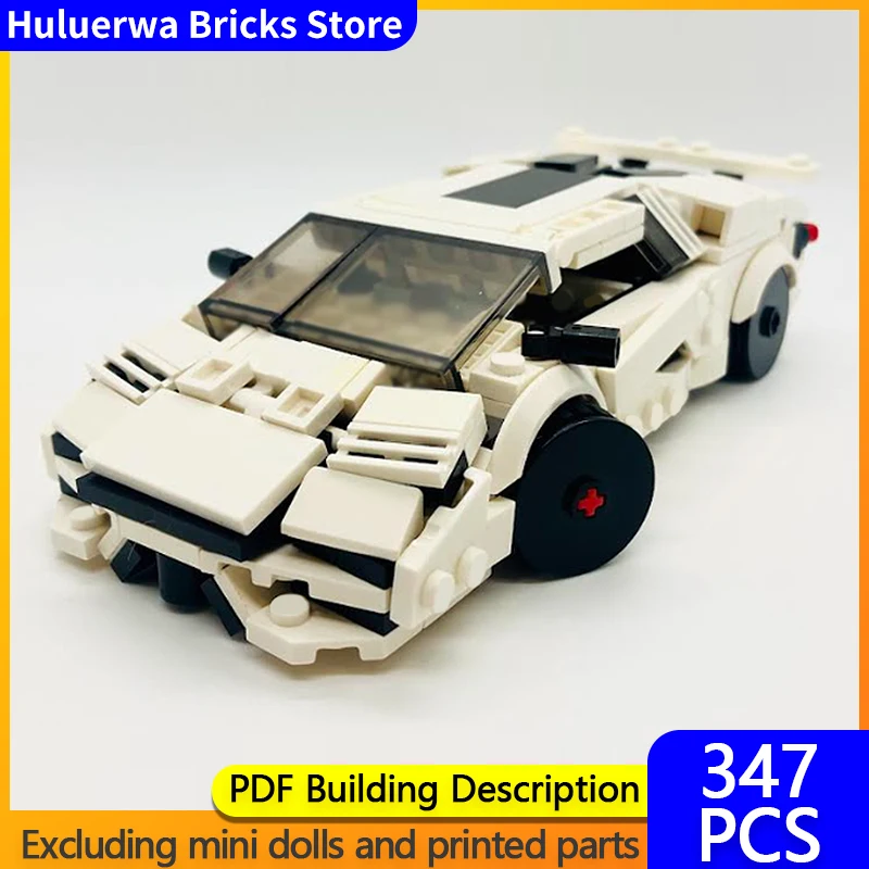 Speed Racing Car Model MOC Building Bricks Countach LPI 800-4 Hypercar Modular Technology Children Holiday Gifts Assemble Toys