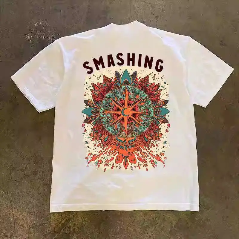 

Oxo Overload Heavyweight Синьцзянская хлопковая футболка большого размера с круглым вырезом футболка с принтом для пары