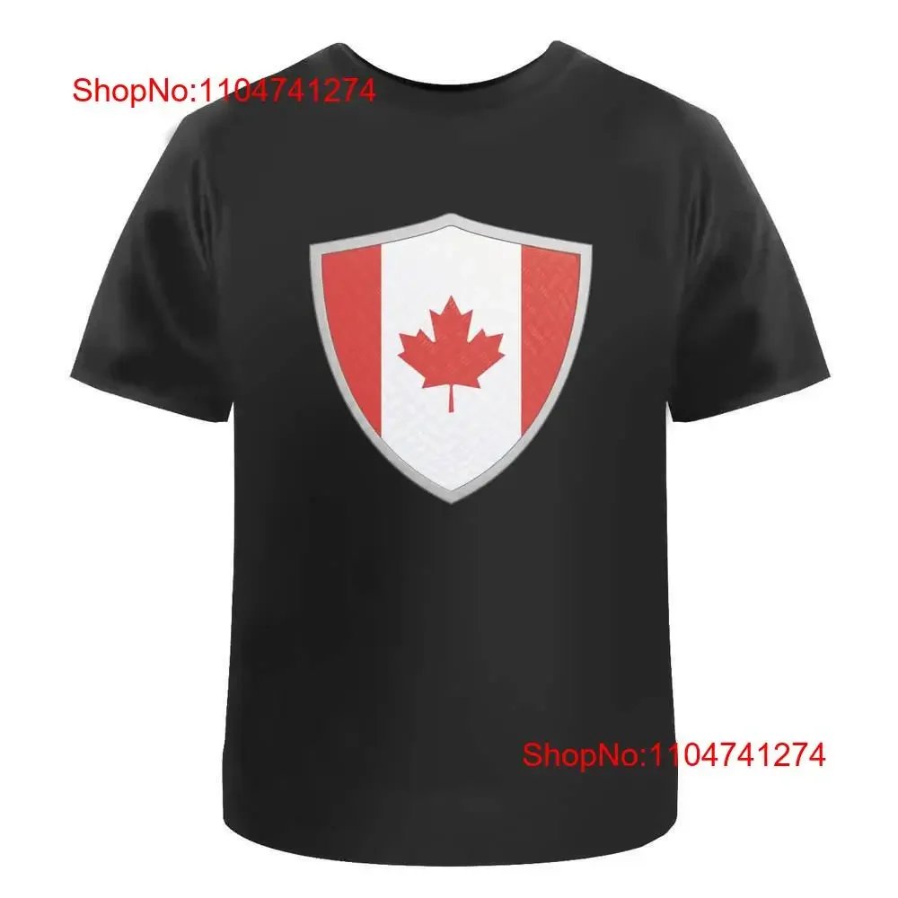 

'Canada Shield' Cotton T Shirt TA041459 vintage Washed Stylish streetwear Breathable Casual Comfortable designer clothes