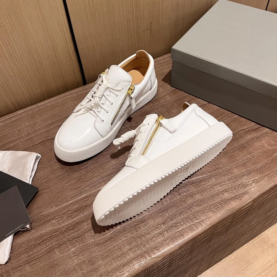 

Top Quality Casual Sneakers for Men Brand Designer Women Tennis shoes Luxury Genuine Leather GZ Loafers Sports shoes 35-48 G0419