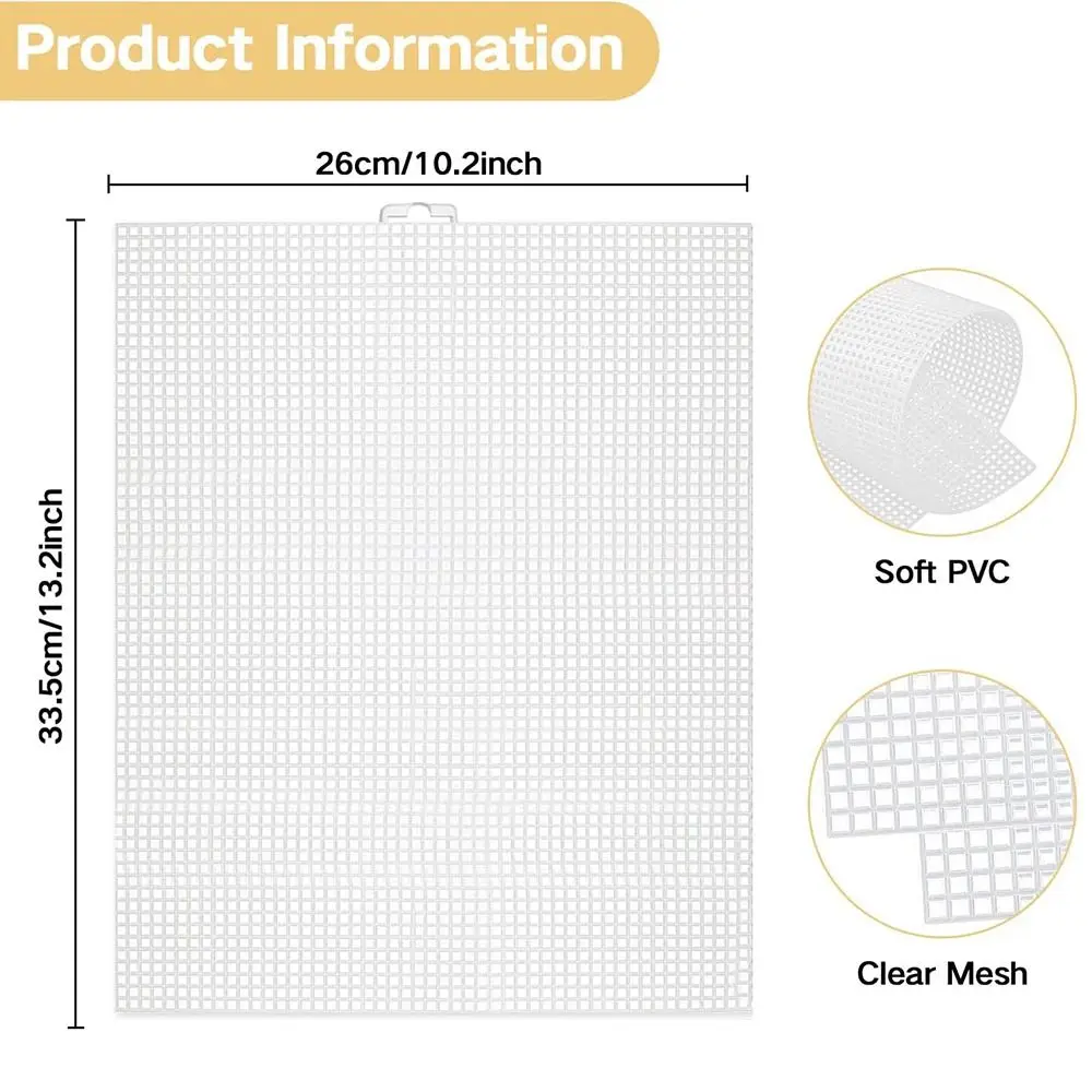 33.5x26 سنتيمتر اليدوية البلاستيك قماش ورقة شبكة بلاستيكية قماش ورقة العين شبكة للتطريز الاكريليك الغزل صياغة مشروع الكروشيه