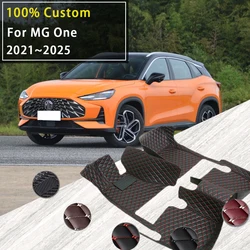 Car Floor Mats For MG One 2021 2022 2023 2024 2025 Leather Luxury Waterproof Rugs Carpet Full Set Auto Interior Part Accessories