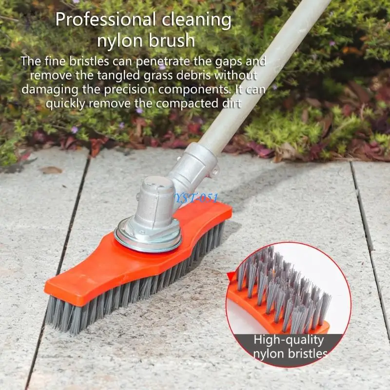 E15A Mower Cleaning Brush for Lawn Mower  Unique Design Fine Fibers Bristles to Eliminate Dead Zones for Enhanced Hygiene