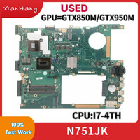 N751JK Laptop Motherboard For Asus N751J N751JM N751JX N751JK Notebook Mainboard I7-4720HQ/4710HQ GTX850M GTX950M EDP LVDS