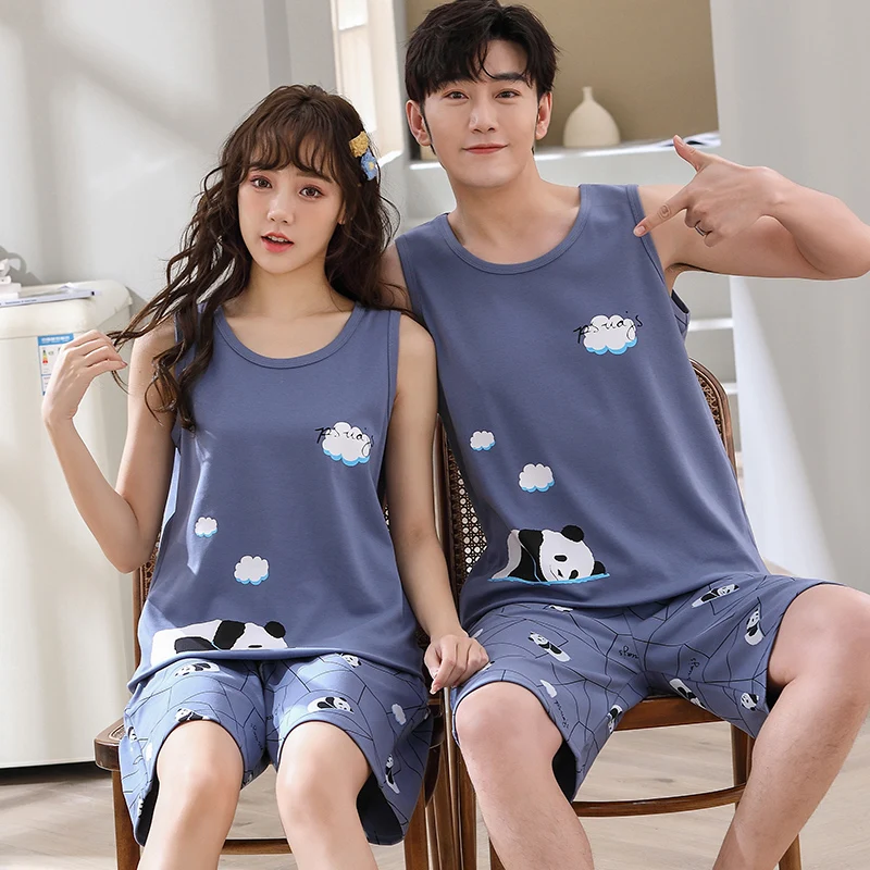 Pijama Sin Chan Man Pajama Sinchan Cotton Summer Short Sets Japanese Pajamas for Couples Man and Woman Sleepwear 2022