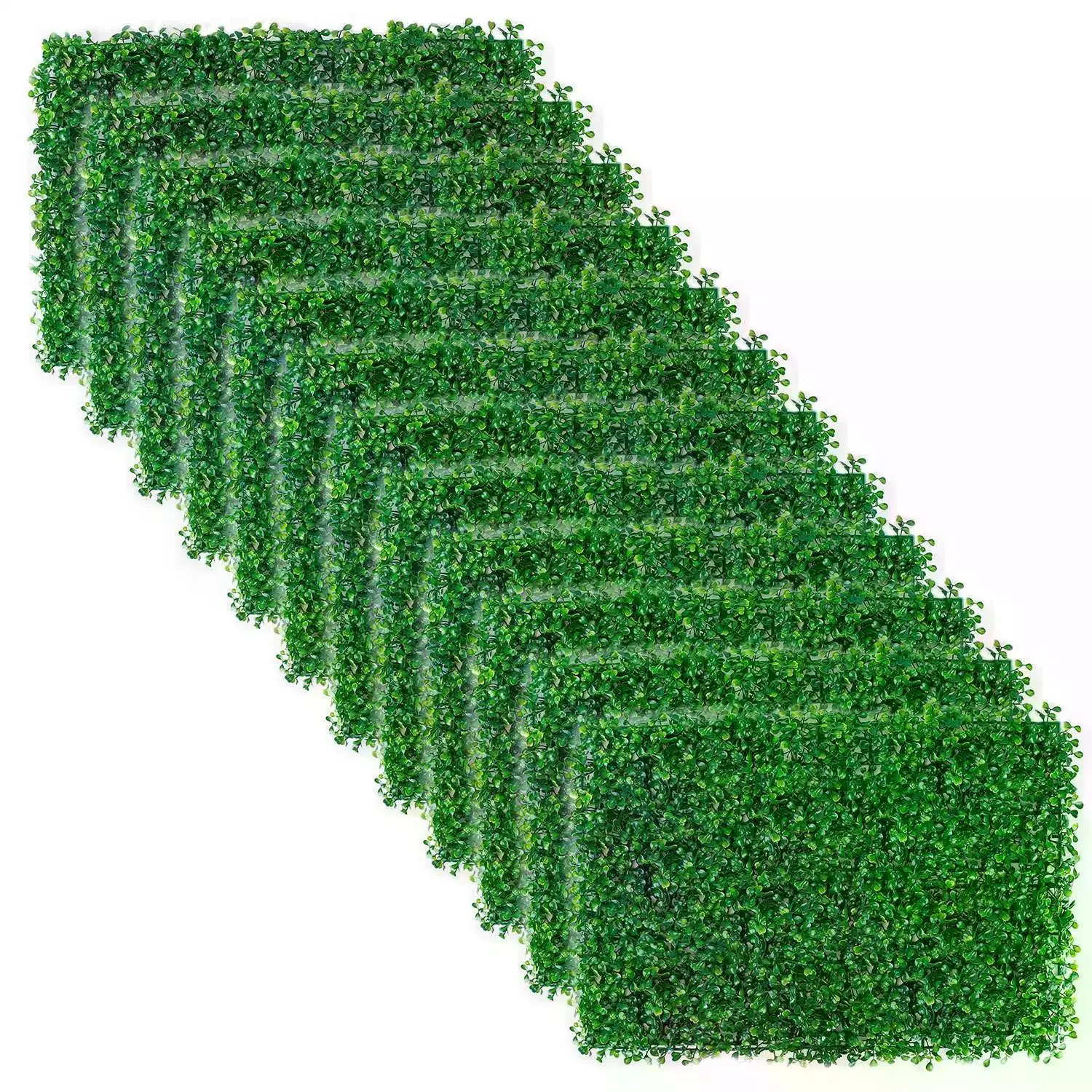 12 Kunstmatige Buxus Heggen, Planten, Gras Achtergronden, Hekken, Privacy Schermen, Gras Muren, Decoratieve Balkons, Tuin