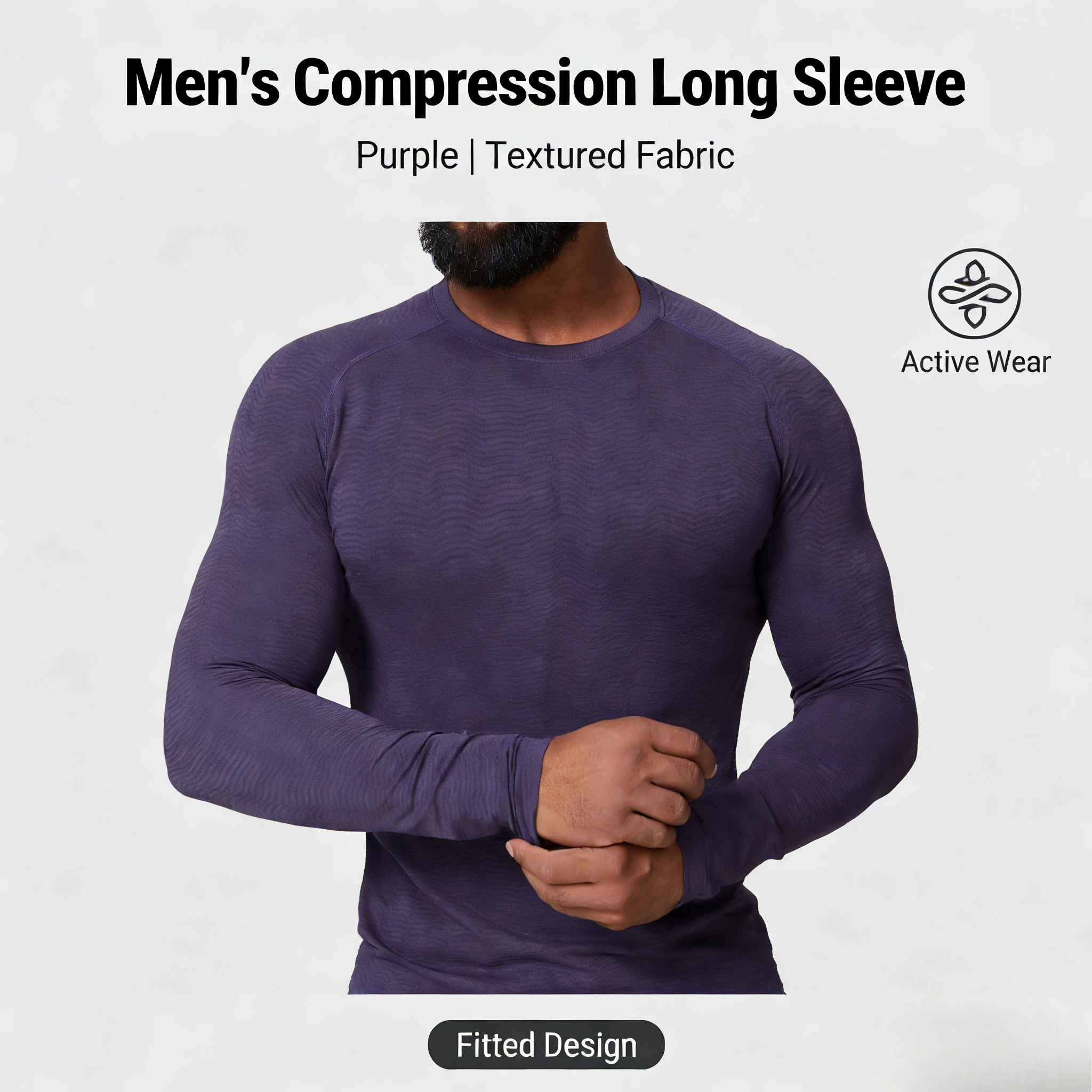 

Американская бесшовная жаккардовая футболка для фитнеса и отдыха с длинными рукавами, мужская тонкая быстросохнущая тренировочная футболка 1075