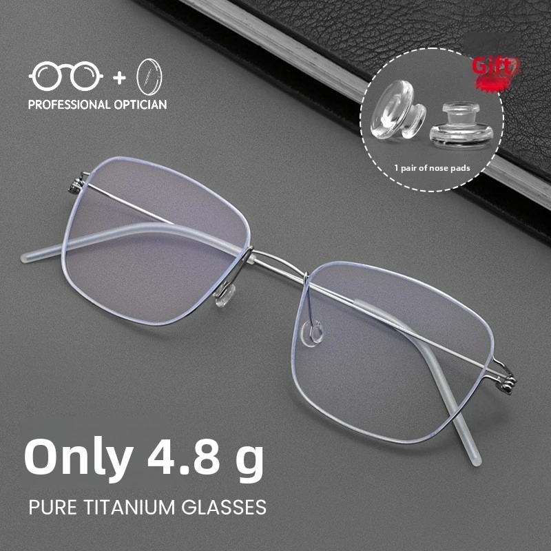 

Screwless Glasses Men 4.8G Ultra-Light Pure Titanium Prescription Glasses Women Glasses Men Optical Prescription Progressive