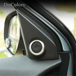DoColors 2pcs/set interior audio speaker decoration trim cover ring sticker case for MITSUBISHI ASX Outlander 2013-2018