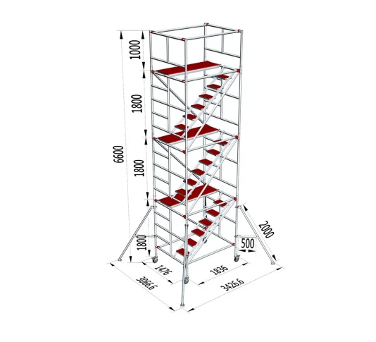 Climbing Movable Aluminium Alloy Scaffolding Rolling Scaffold Towers Easy Mobility for Any Job