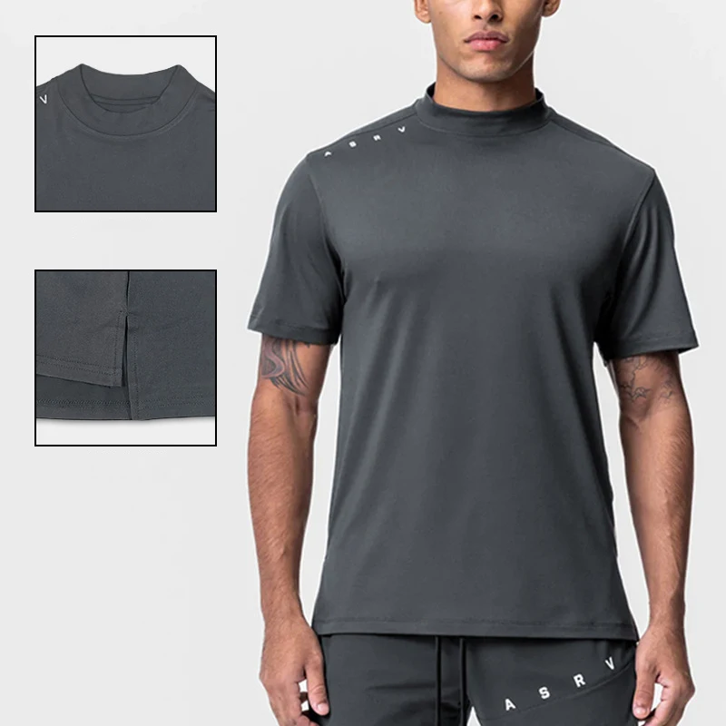 

T-Shirt Tops Summer Casual Men's Clothing Outdoor Fashion Popular Male Clothes Loose Gym T-Shirts Elastic Designer Short Sleeve