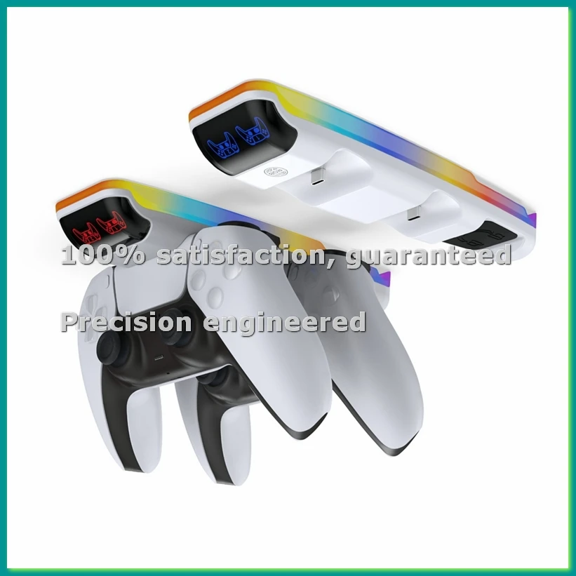 

Зарядная док-станция для контроллеров Slim RGB Top Grip, двойная зарядная док-станция для геймпадов, черная-VVNB