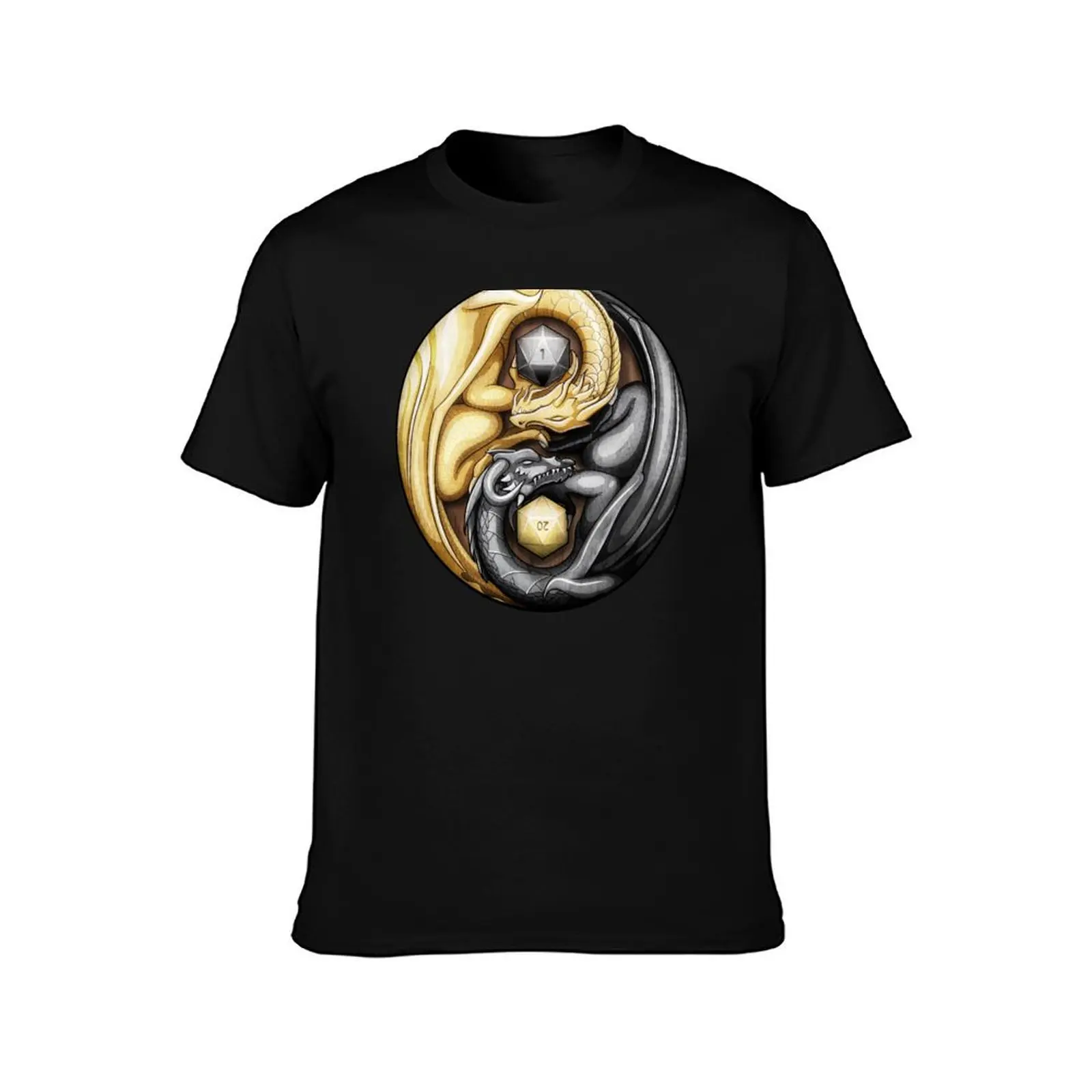 Balanced Dragons D20 T-Shirt Breathable Basic Cotton T-Shirt