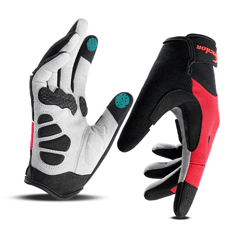 

Reflection Cycling Gloves Touch Screen Anti-slip Shockproof Pad MTB Bike Gloves Sport Fitness Running Bicycle Gloves
