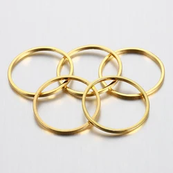 20/50pcs Round Hoops Earrings Wires Connectors Closed Gold Color Rings for DIY Pendant Jewelry Making Accessories