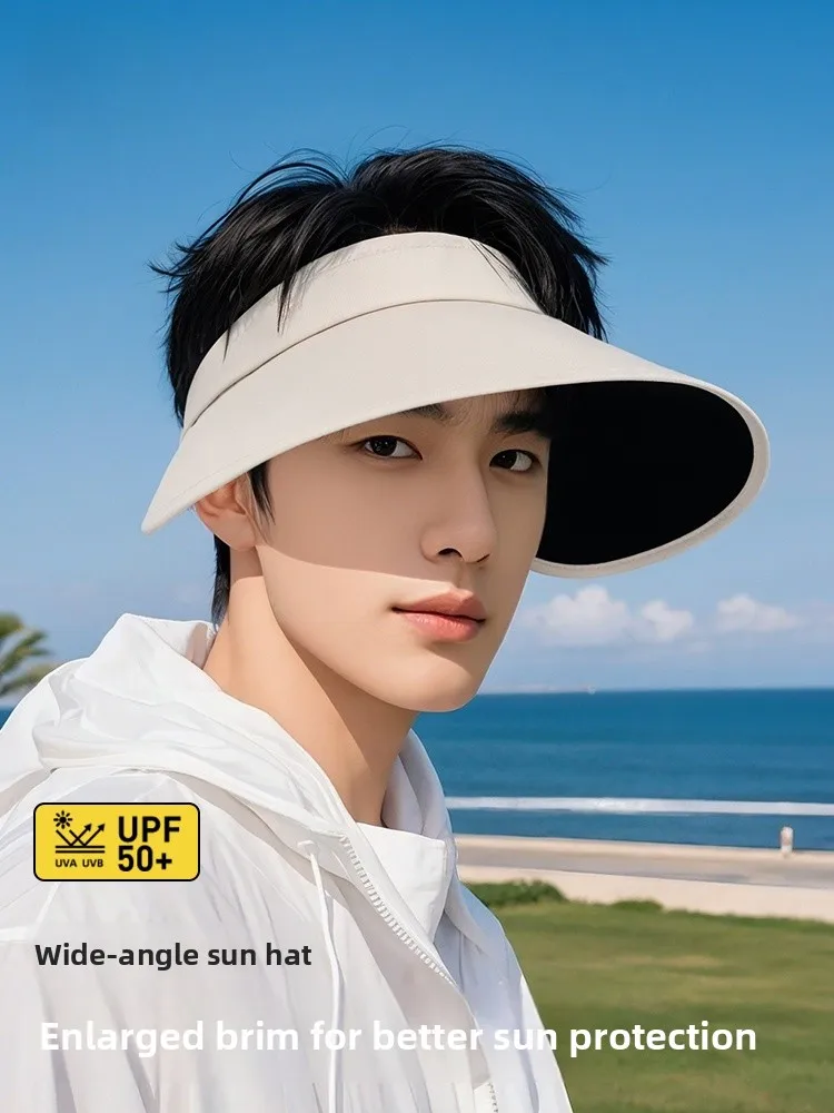 

Golovejoy Men's Summer New Wide Brim Sun Hat Sl Hollow Top Outdoor ade Hat Casual Nylon Travel Hat for Youth