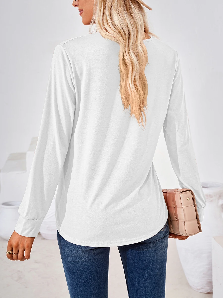 Mxiqqpltky Women Puff Long Sleeve Shirts Square Neck Pleated Tunic Tops Solid Color Loose Fit Flowy Blouses Tops Streetwear