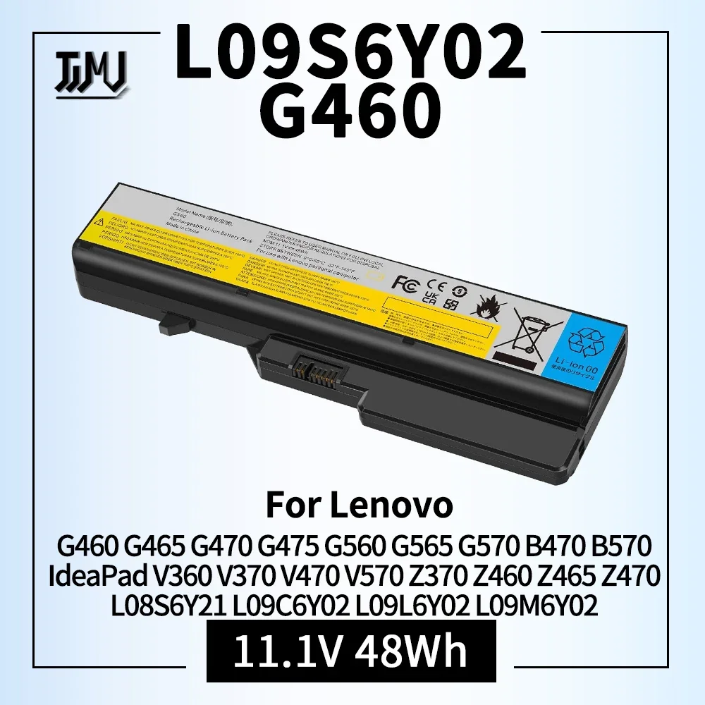 Laptop Battery for Lenovo G460 G465 G470 G475 G560 G570 B470 B570 IdeaPad V360 V370 V470 Z465 Z475 Z560 Z570 L08S6Y21 L09C6Y02