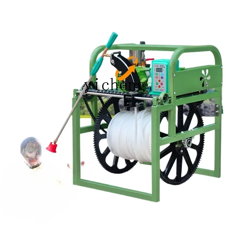 

electric spraying machine induction tube discharge double motor control automatic tube collection high pressure agricultural