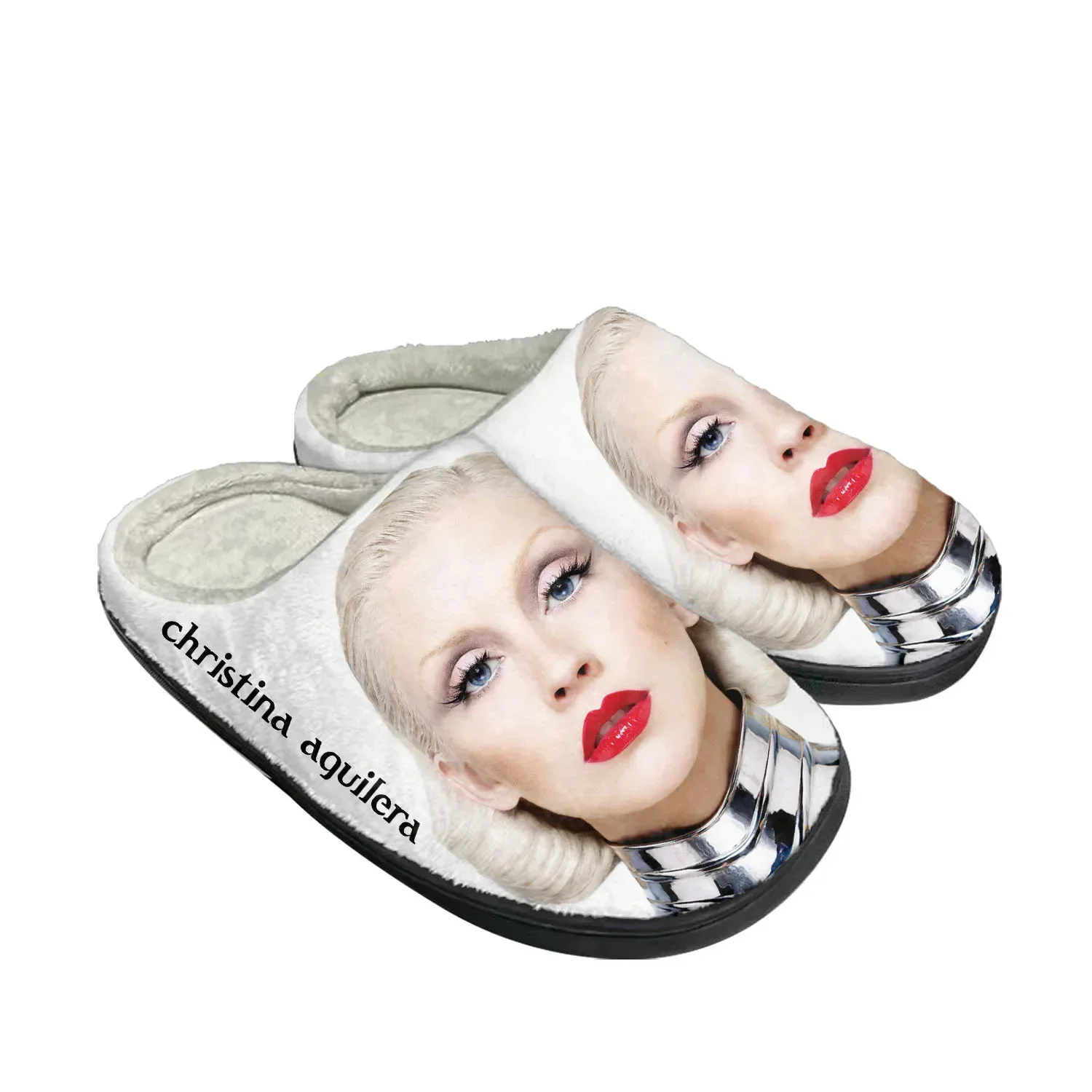 

Christina Aguilera Home Cotton Slippers Mens Womens Plush Bedroom Keep Warm Shoes Thermal Indoor Slipper Customized Couple Shoe