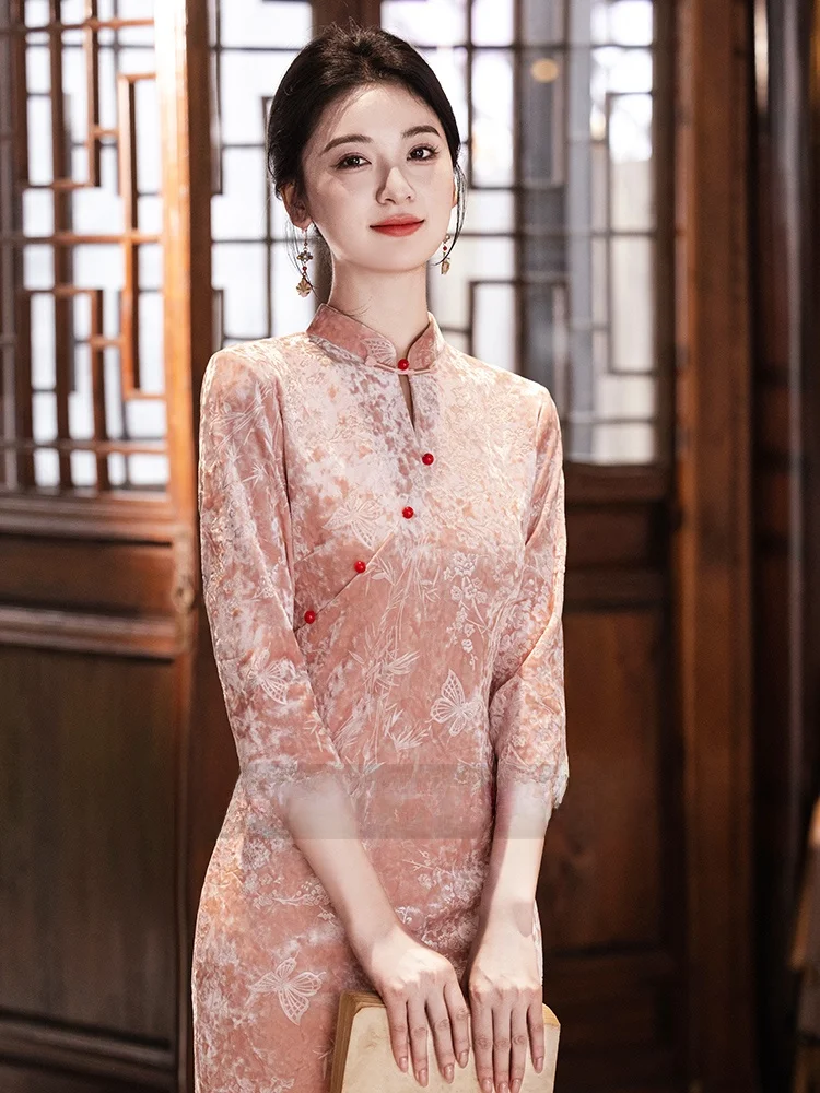 qipao-rose-pour-jeunes-femmes-version-amelioree-longueur-midi-col-asymetrique-tissu-respirant-tenue-decontractee-style-retro-elegant