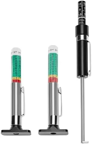 

Измеритель глубины протектора тормозных колодок и шин QWORK 1.5-11 мм (0-1 дюйм)