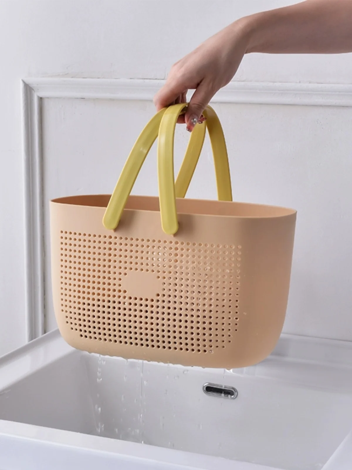

Portable Plastic Bath Basket for Women Batoom Storage Organizer Student ower Caddy Handheld Wa Basket Desktop Accories