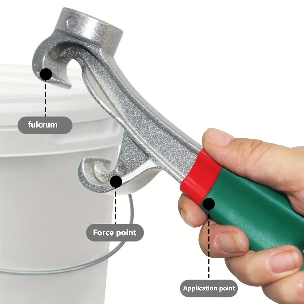 1pc Multi Functional Paint Bucket Lid Wrench Bucket Opener Lndustrial grade Labor-saving Metal Waterproof Plastic Bucket Opener