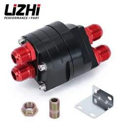 LIZHI RACING - Oil Filter Relocation Male Sandwich Fitting Adapter Kit 3/4-16 M20 x1.5 Oil Filter Cooler Sandwich LZ6724