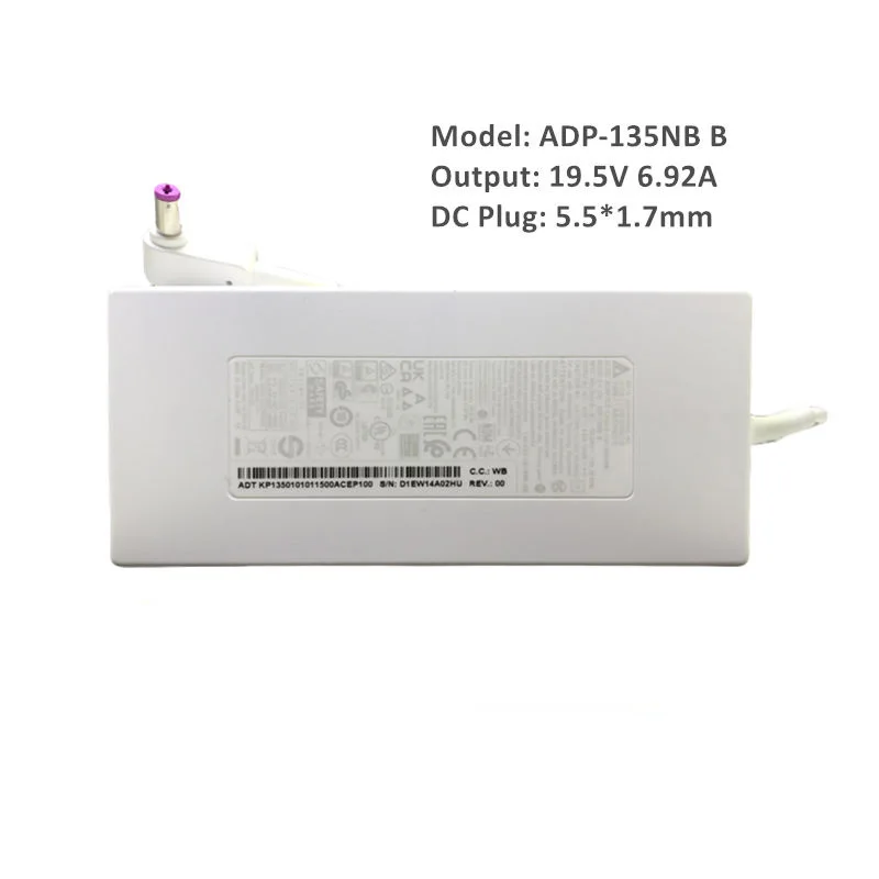 DELTA ADP-135NB B 19.5V 6.92A 135W A18-135P1A AC Adapter Charger For ACER ASPIRE7 NITRO 5 AN515 Laptop Power Supply