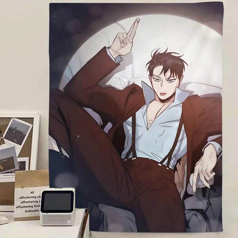 Korean Manhwa Roses and Champagne Hanging Bohemian Tapestry Hanging Tarot Hippie Wall Rugs Dorm Wall Hanging Home Decor