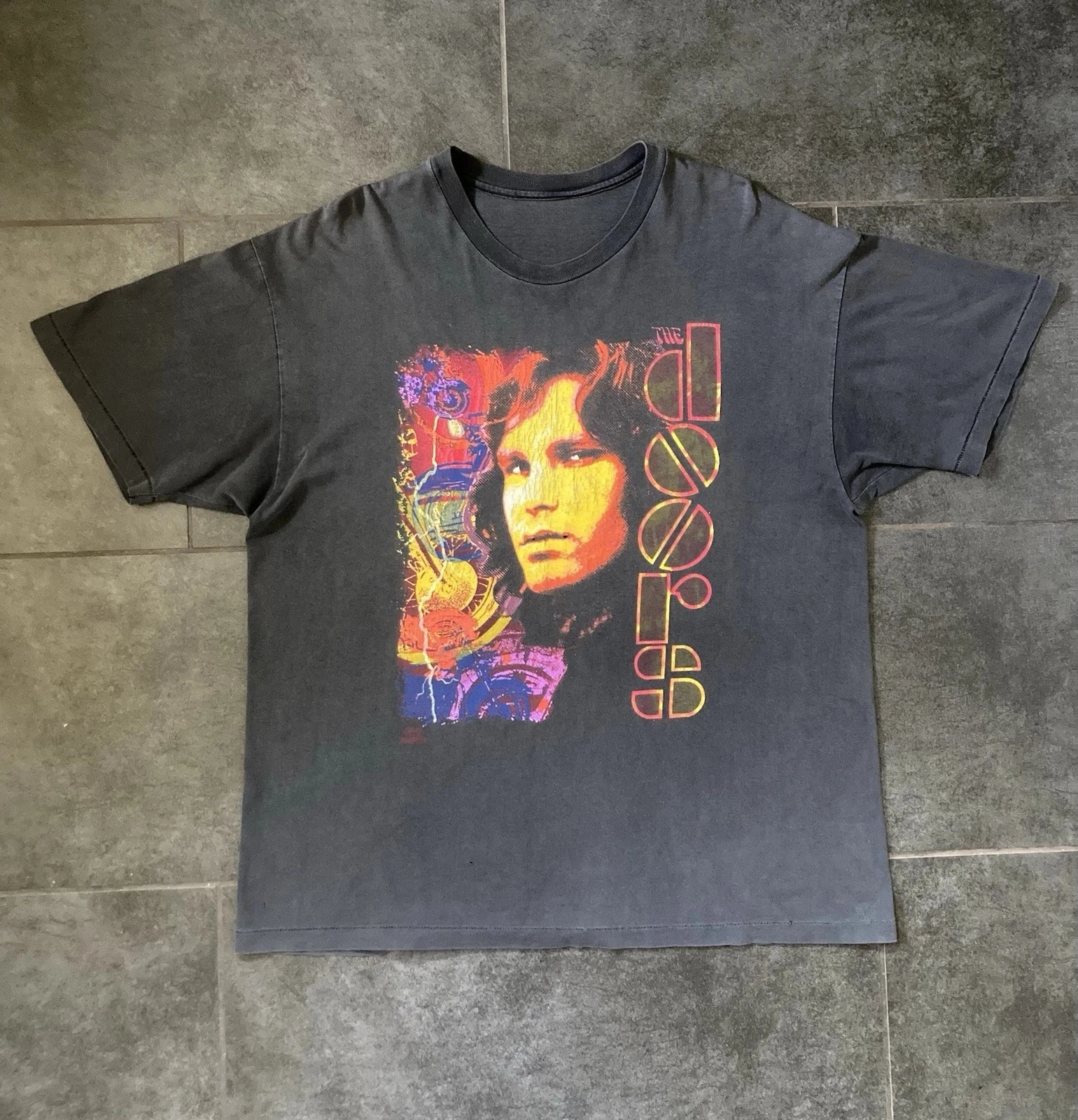 

Летняя женская винтажная футболка The Doors больших размеров, унисекс, хлопковая, дышащая, стильная, универсальная, в уличном стиле, оверсайз