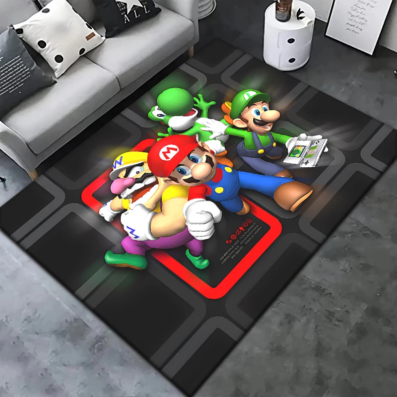 

Super Mario Game HD Printed Carpet Rug for Living Room Bedroom Decoration Picnic Camp Kitchen Carpet Crawling Carpet Decoration