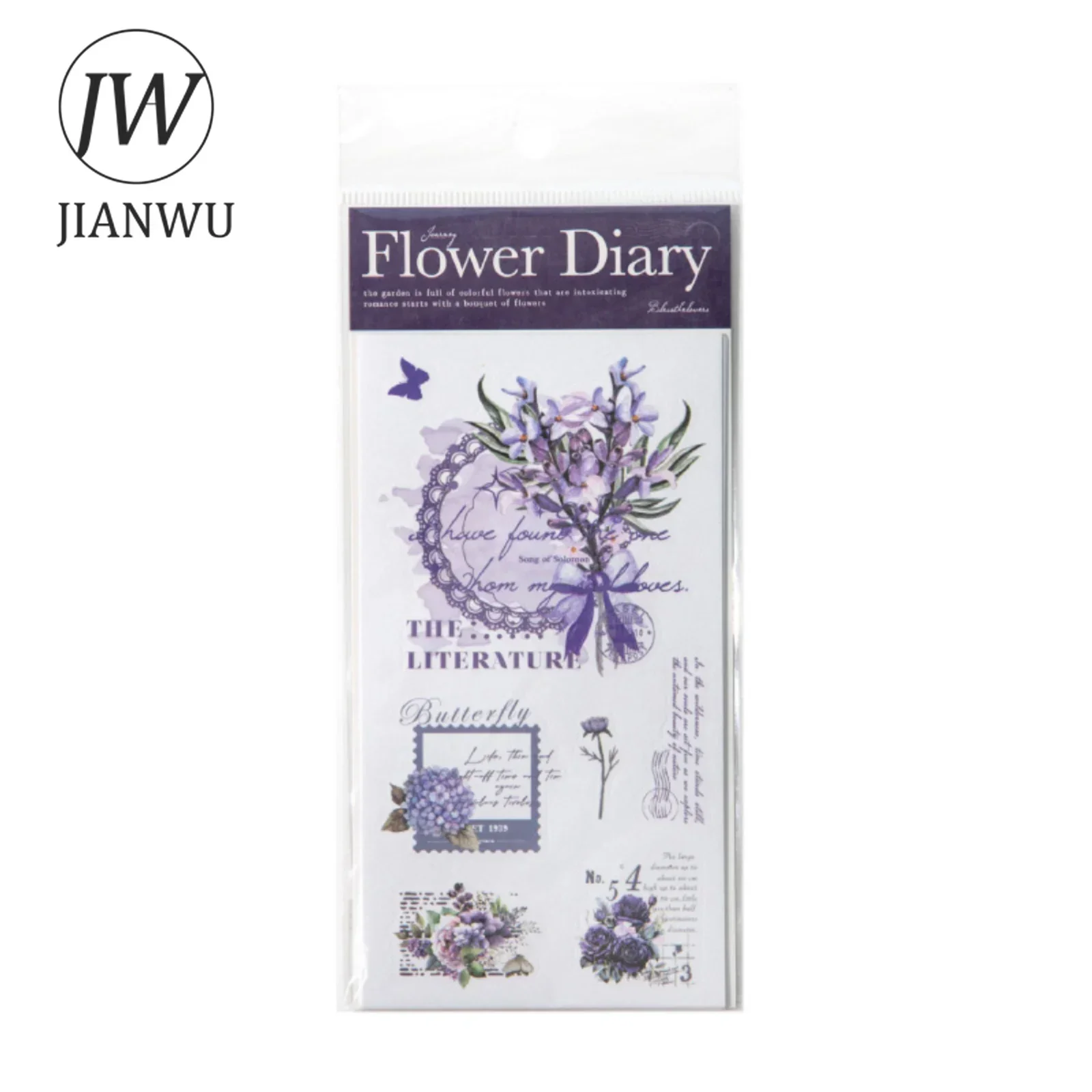 JIANWU Flower Diary Series Vintage Lace Border Landscaping Material Collage Sticker Creative DIY Journal Scrapbooking Stationery