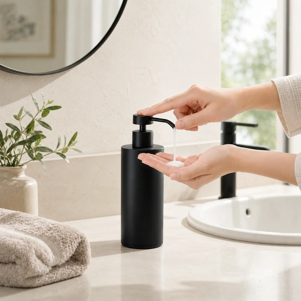 300ml Stainless Steel Soap Dispenser Pump for Daily Use in For Shower Bathroom Kitchen With Consistent Dispensing
