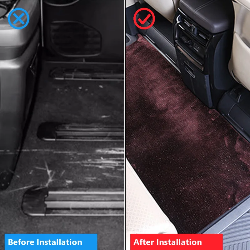Car Second Row Floor Mat for Toyota Alphard Vellfire 40 Series Starry Pattern Middle Row Carpet Cabin Floor Decoration Interior