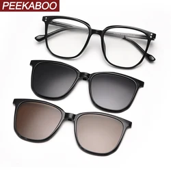 Peekaboo polarized sunglasses for men magnetic unisex TR90 clip on ladies sun glasses uv400 women driving black brown 2024 male