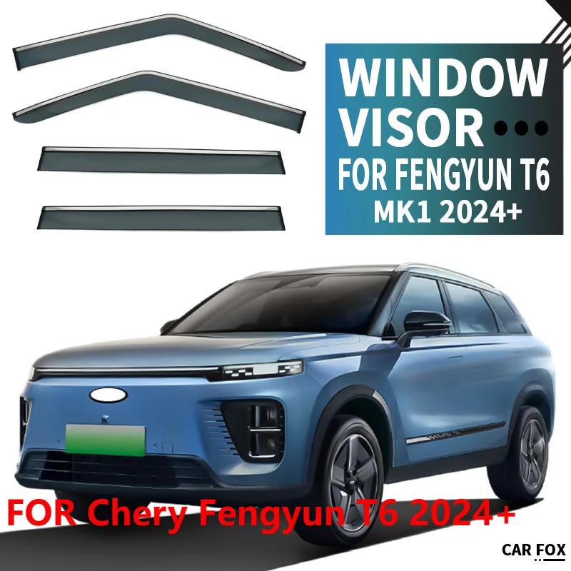 

For Chery Fengyun T6 2024+ Car Side Window Visor Rain Deflector Sun Shade Auto Accessories