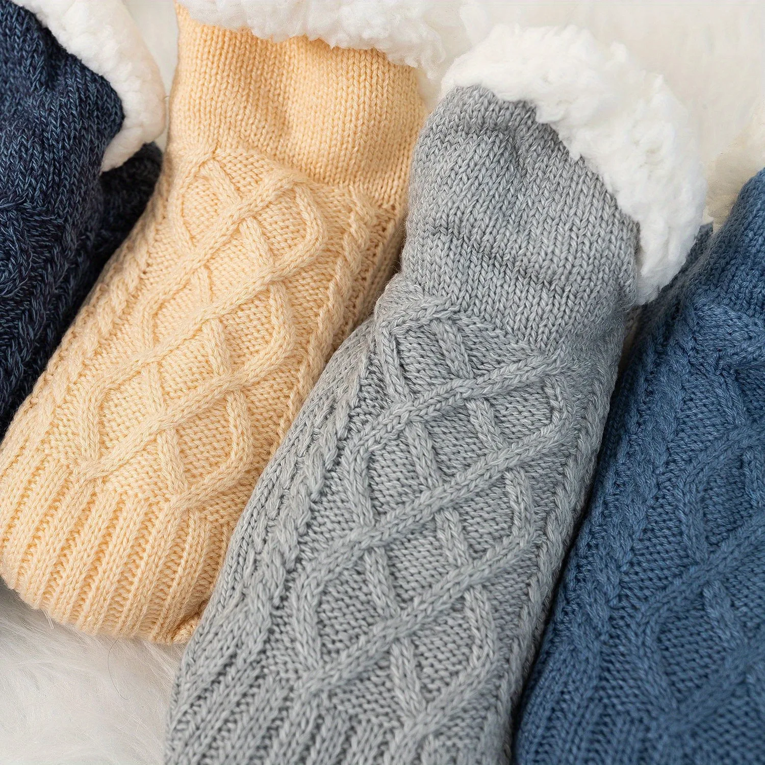 1 Pairs New Woman Slipper Socks Winter Warm Short Cotton Thicken Home Sleeping Soft Non Slip Wool Yarn Grip Fuzzy Floor Socks