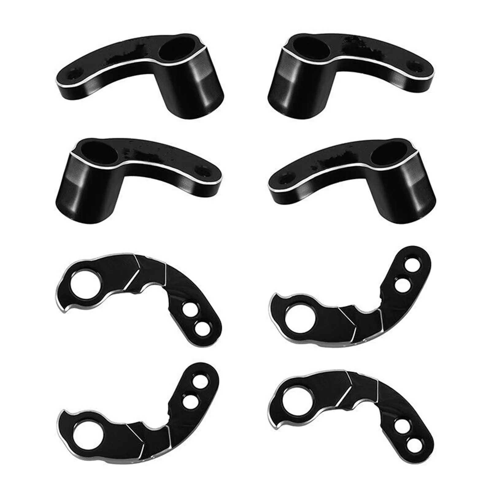 1Set CNC Aluminum Shock Flex Blades For Traxxas TRX4M 1/18 RC Crawler Car Upgrade Parts Front & Rear Shock Absorber Lift Kit New