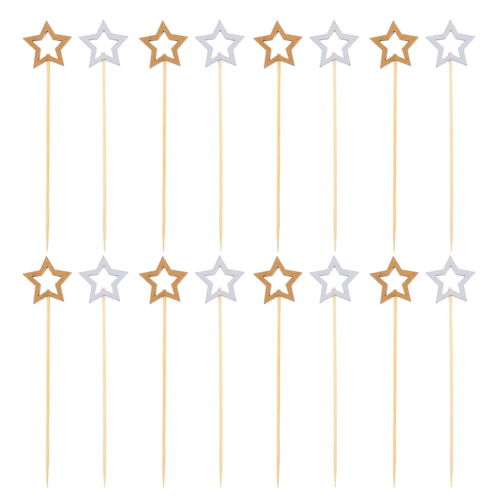 

Fruit Stick Exquisite Five-pointed Star Picks Cake Toppers Cocktail Decor Lovely Drink Sticks Beverages